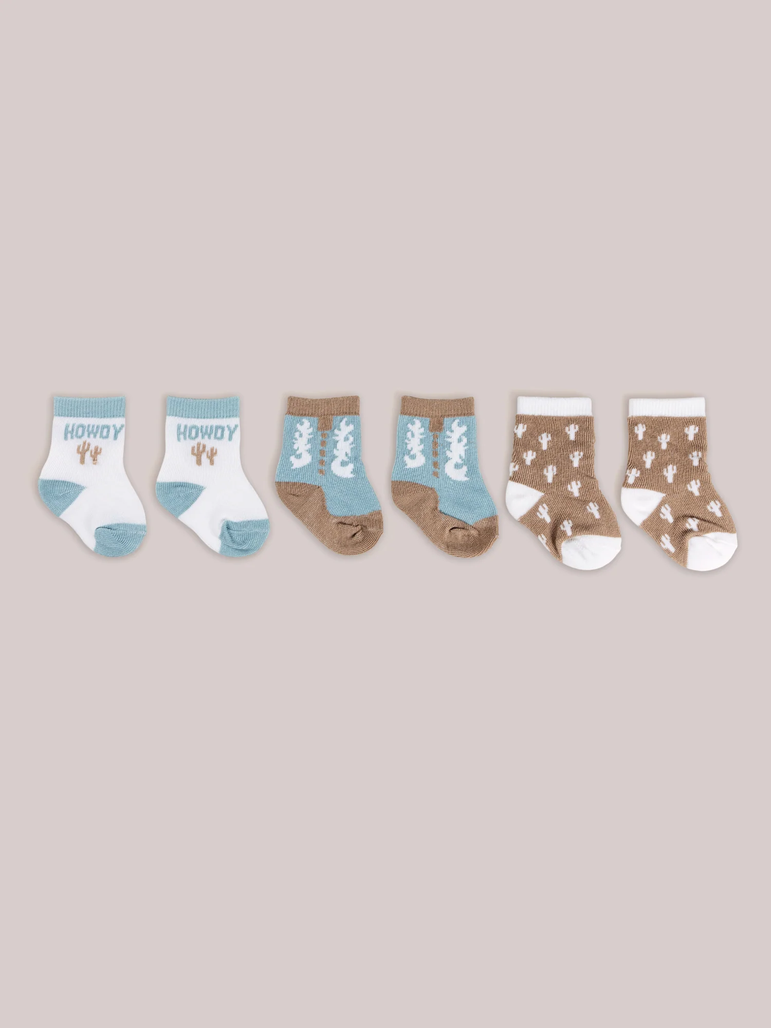 3-Pack Soft Durable Baby Socks Set - Howdy Partner Blue - Image 3