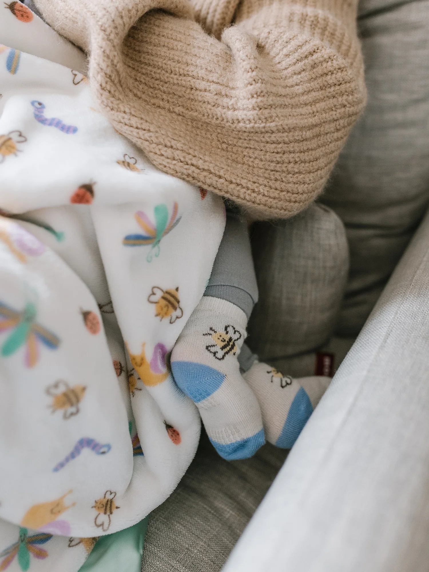 3-Pack Soft Durable Baby Socks Set - Love Bug - Image 2