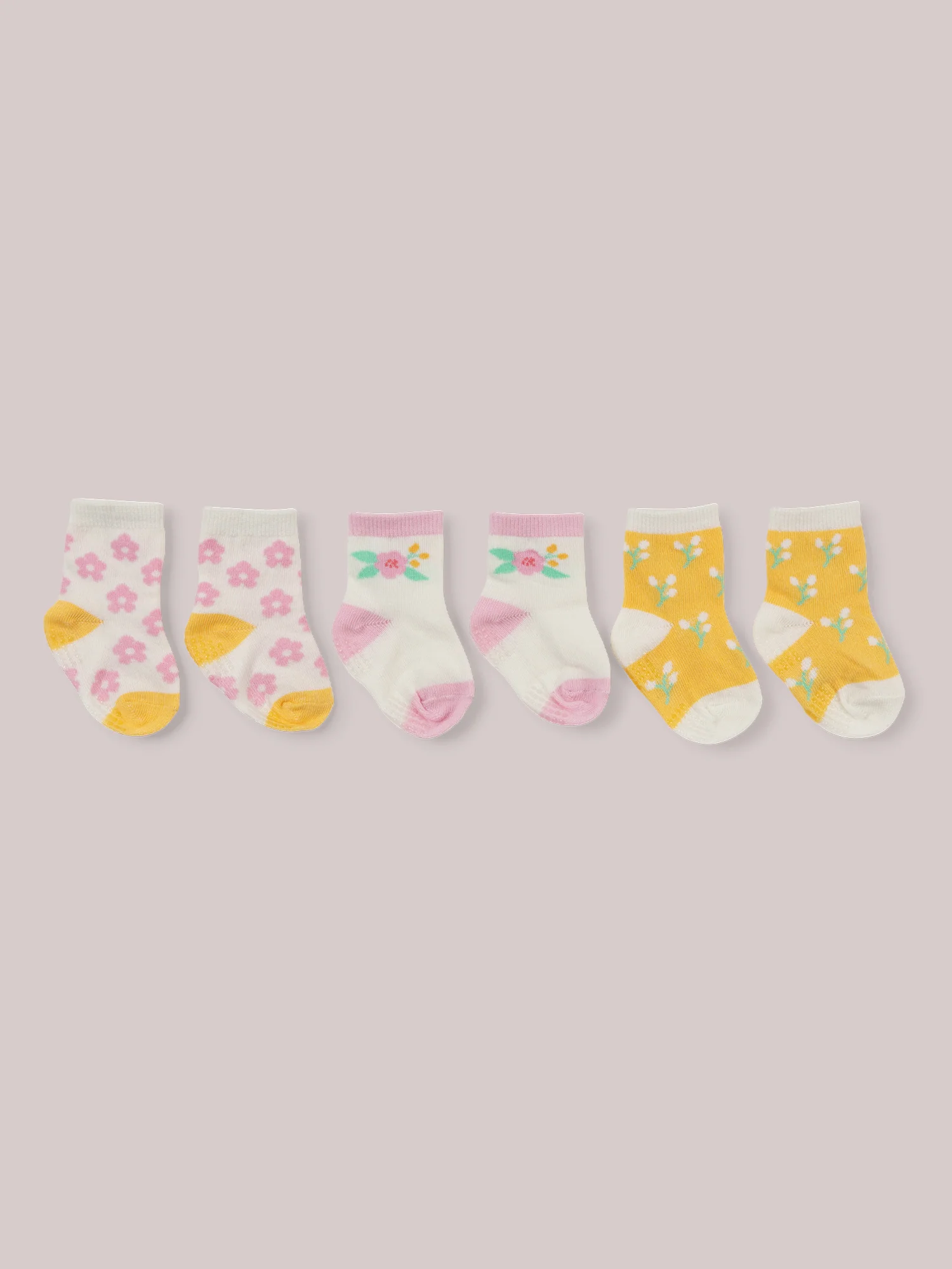 3-Pack Soft Durable Baby Socks Set - Sweet Daisy - Image 3