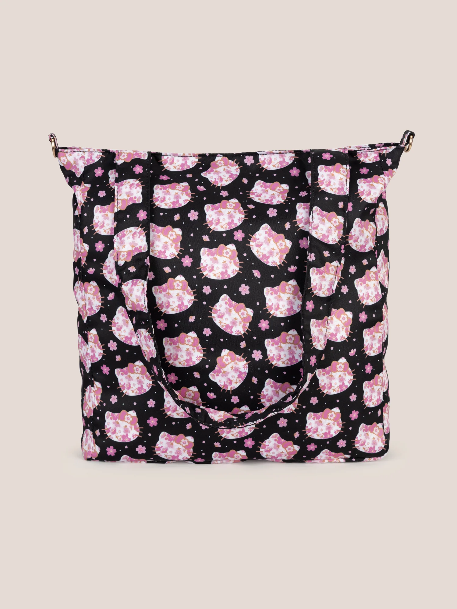 Hello Kitty® × JuJuBe Cherry Blossoms Be Light Diaper Bag Tote — Black and Pink - Image 4