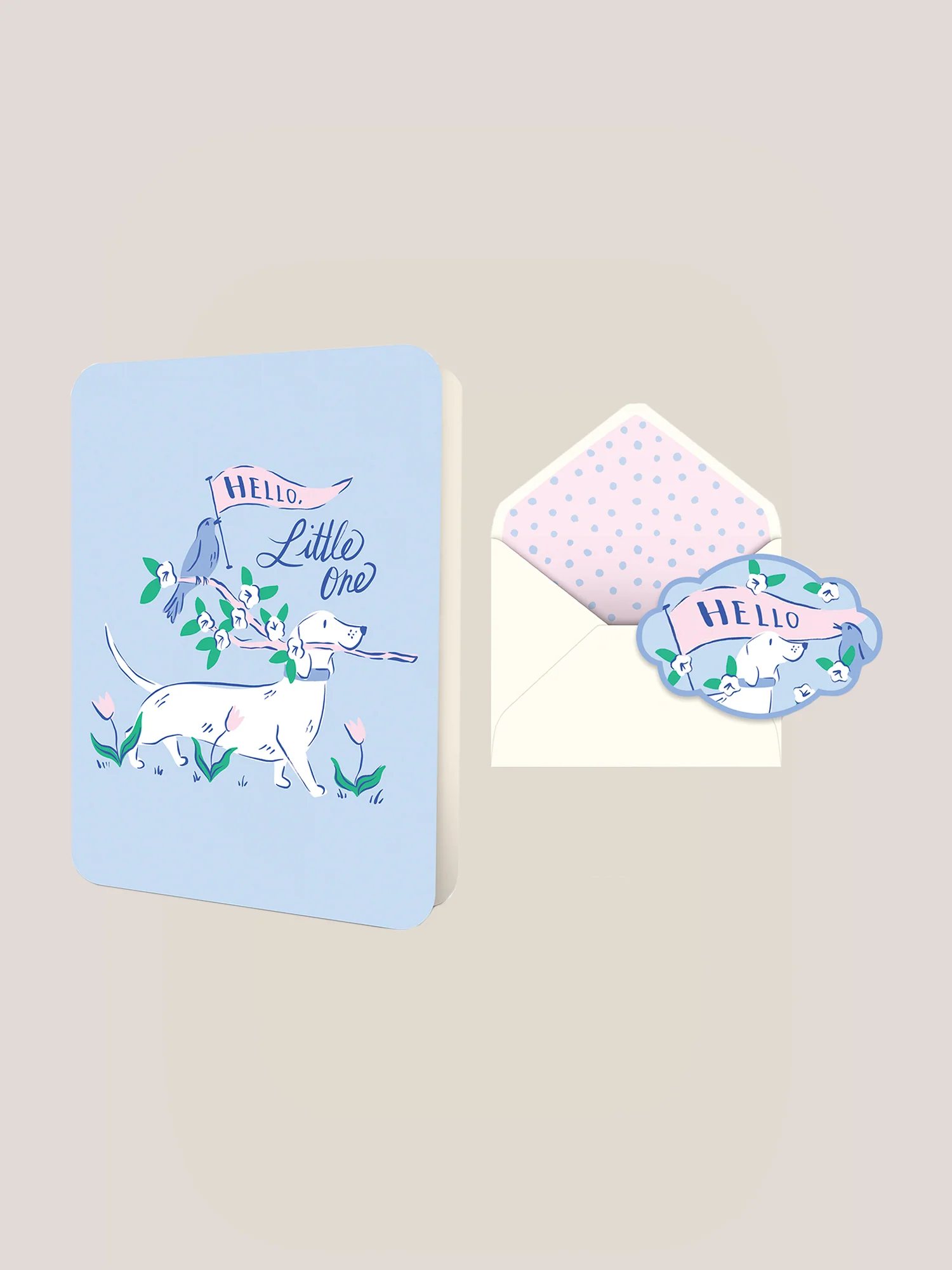 Hello, Little One Deluxe Greeting Card