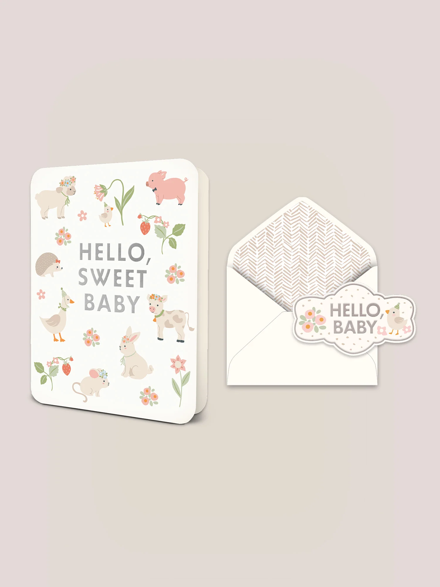 Hello, Sweet Baby Friends Deluxe Greeting Cards