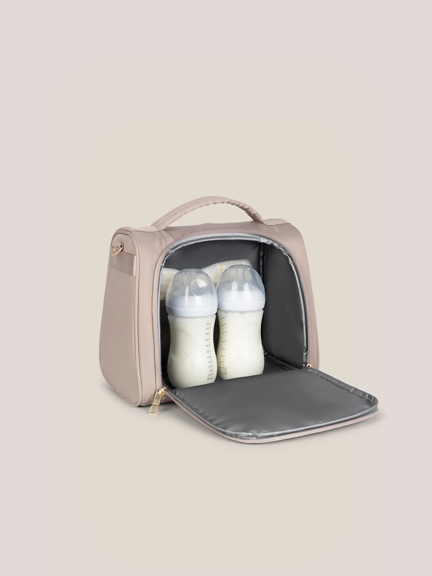 Insulated Bottle Bag - Taupe - Image 6