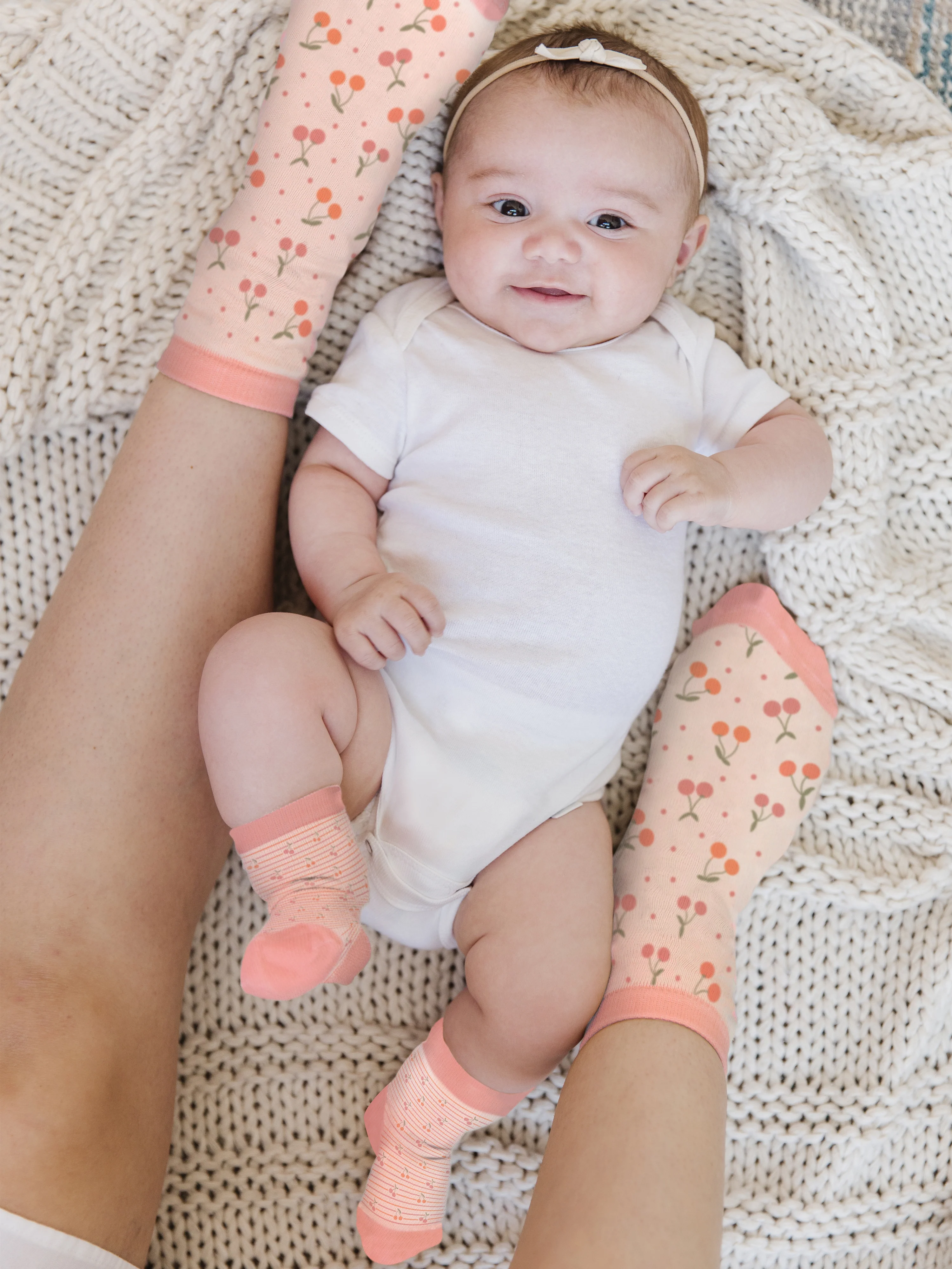 Mama & Me Matching Socks Set - Cherry Cute by Doodle By Meg - Image 2
