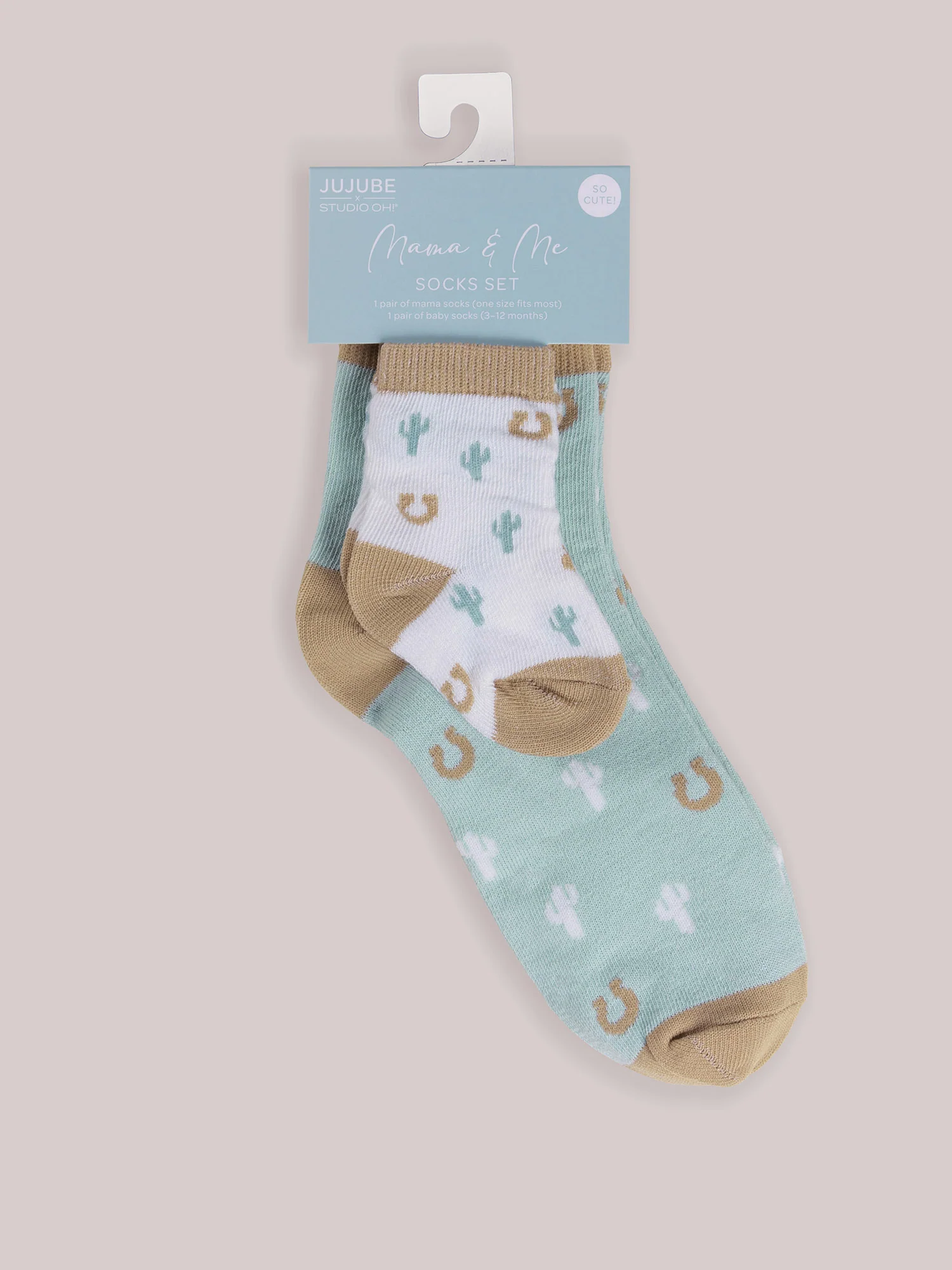Mama & Me Matching Socks Set - Howdy Partner Blue - Image 3