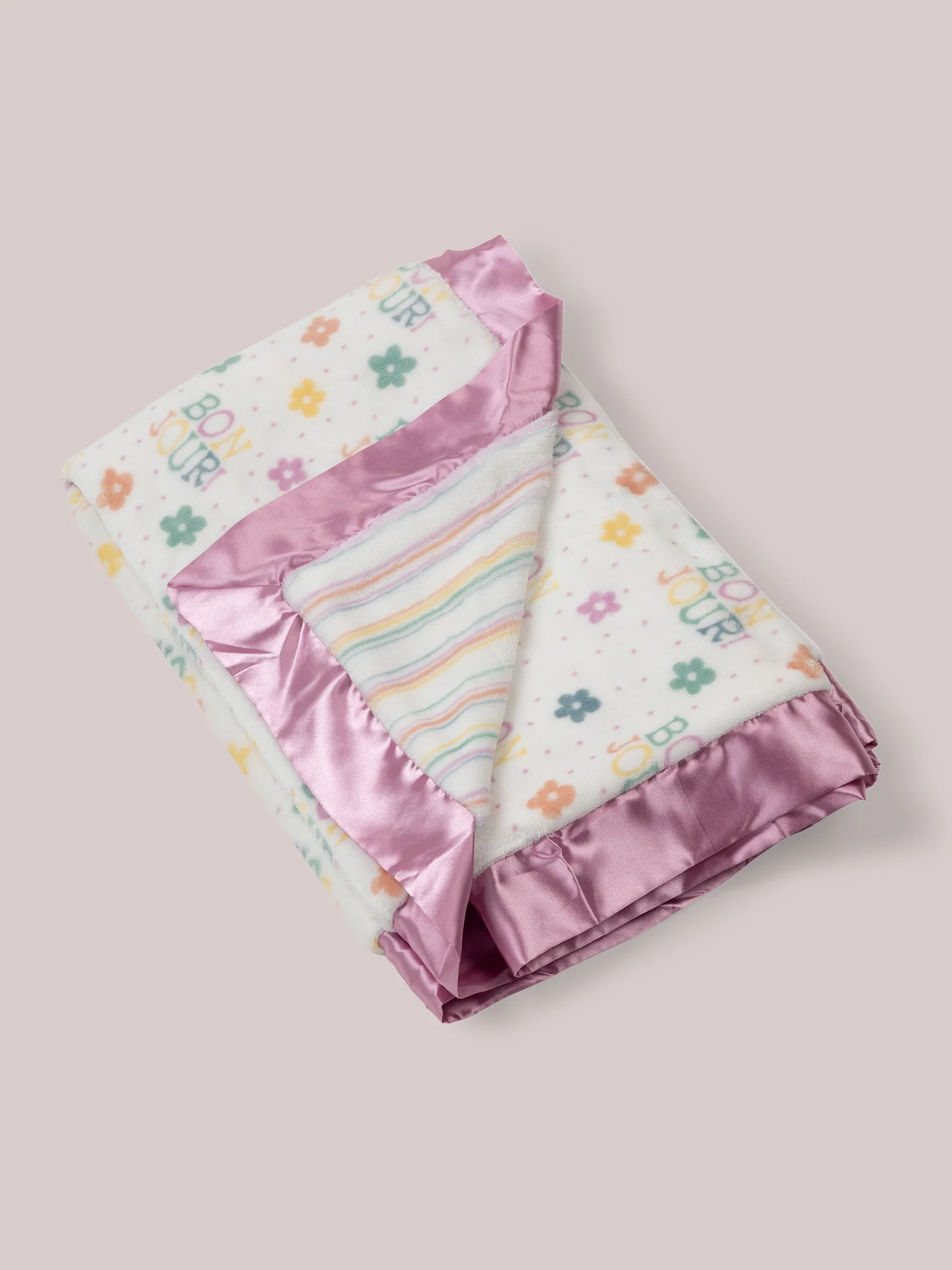 Ultra-Soft Thick Reversible Baby Blanket - Bonjour Bébé - Image 3