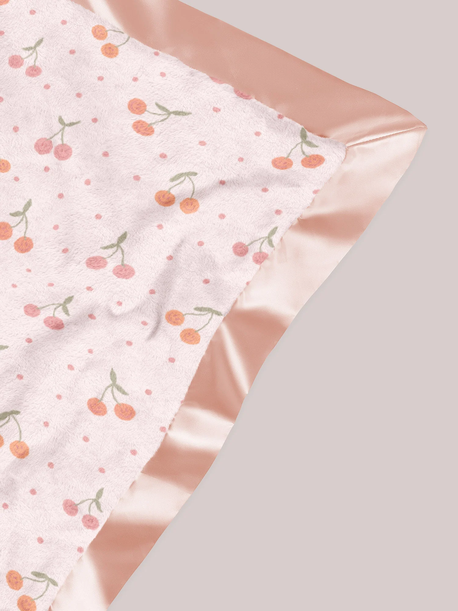 Ultra-Soft Thick Reversible Baby Blanket- Cherry Cute by Doodle By Meg - Image 5