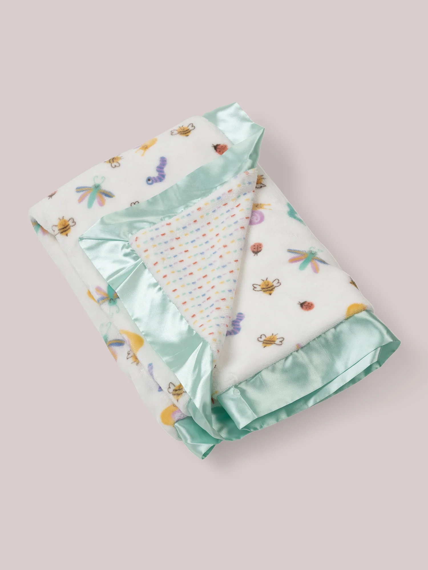 Ultra-Soft Thick Reversible Baby Blanket - Love Bug - Image 3