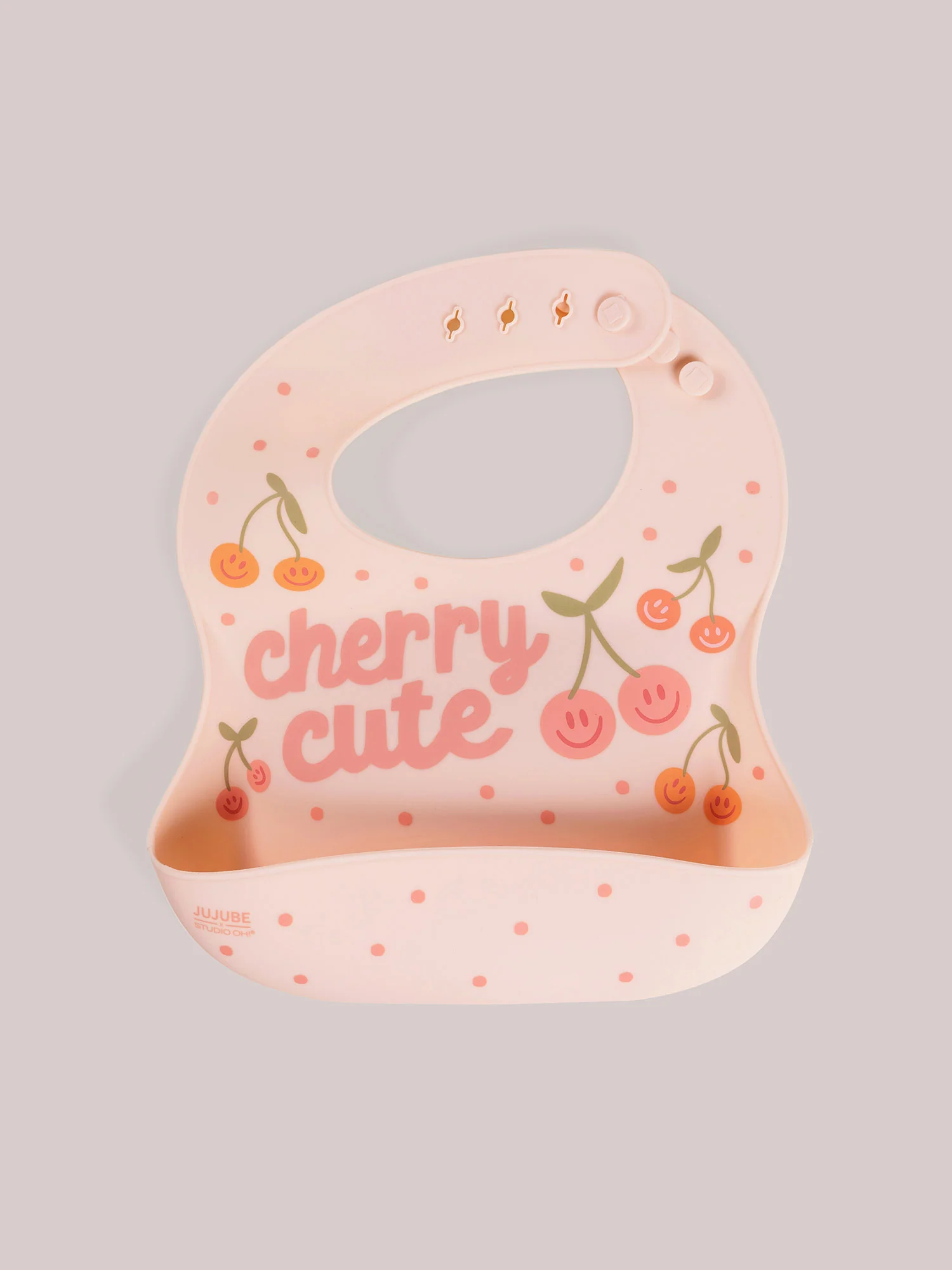 Silicone Bib - Cherry Cute by Doodle By Meg - Image 3