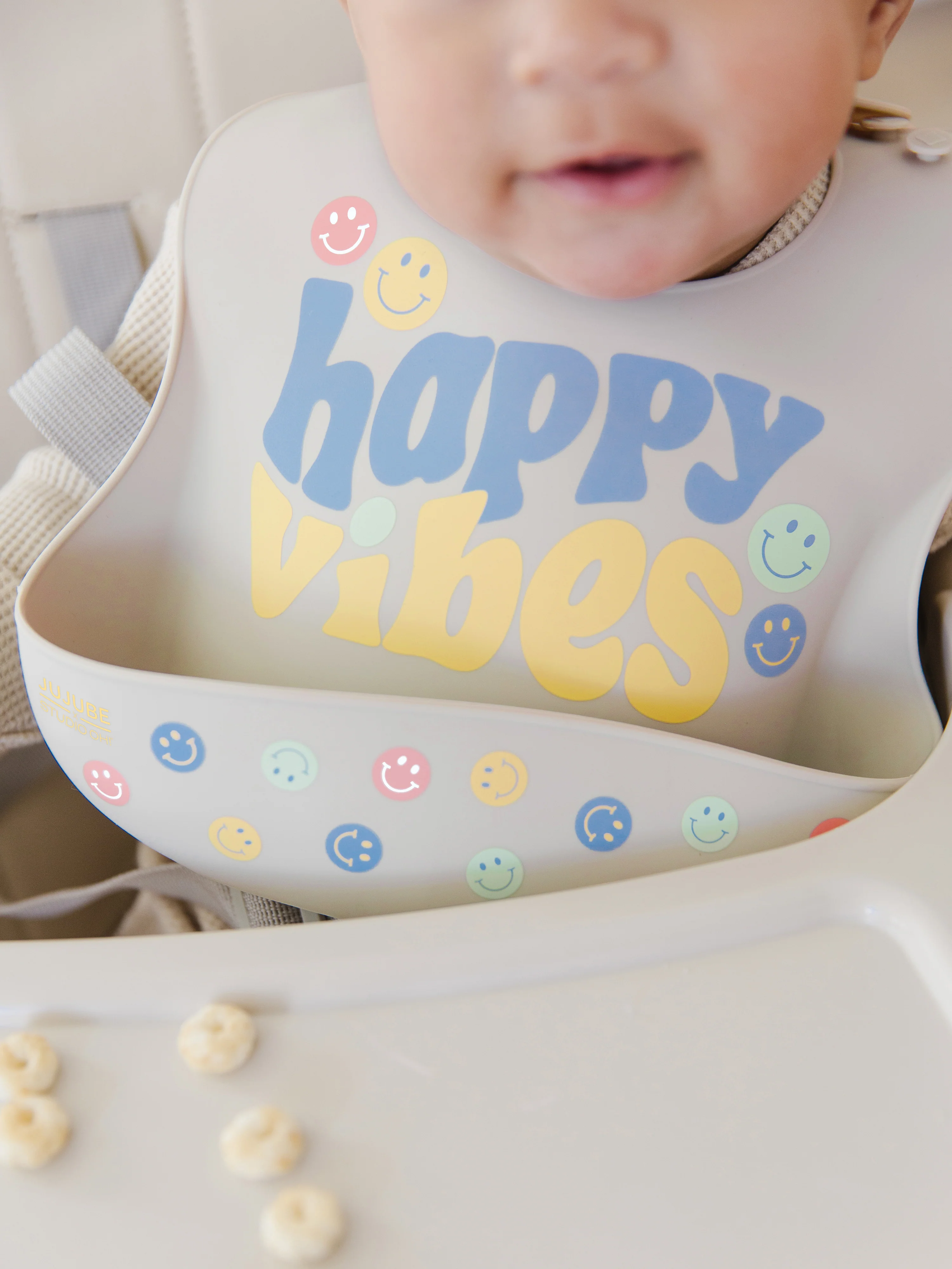 Silicone Bib - Happy Baby Vibes - Image 2