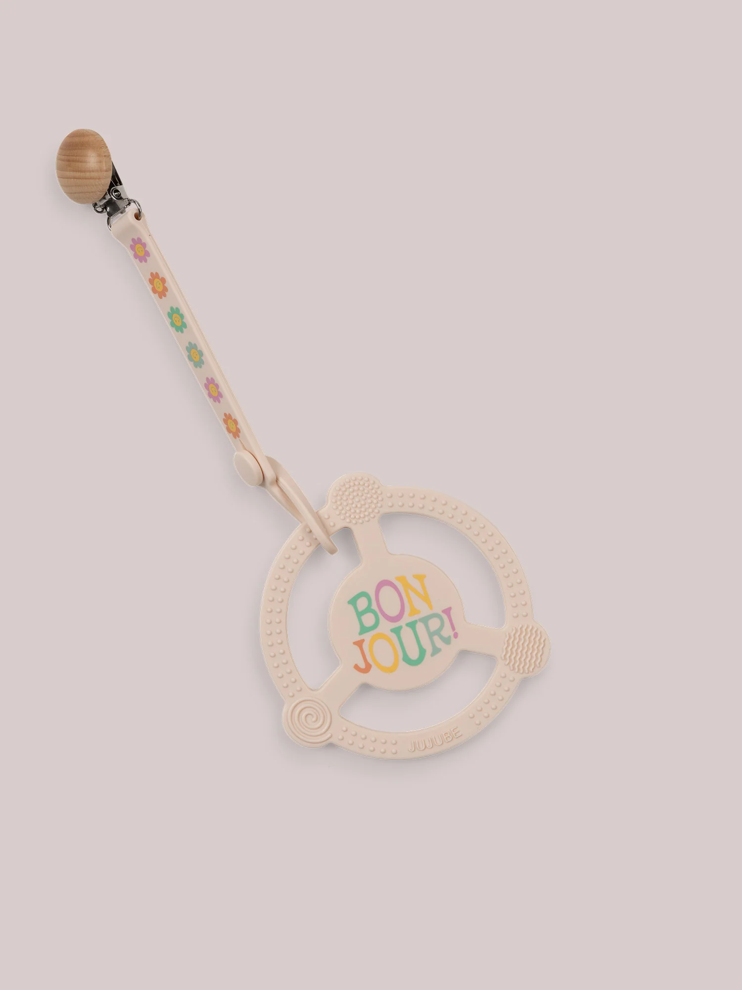 Silicone Teether Ring & Detachable Clip - Bonjour Bébé - Image 3