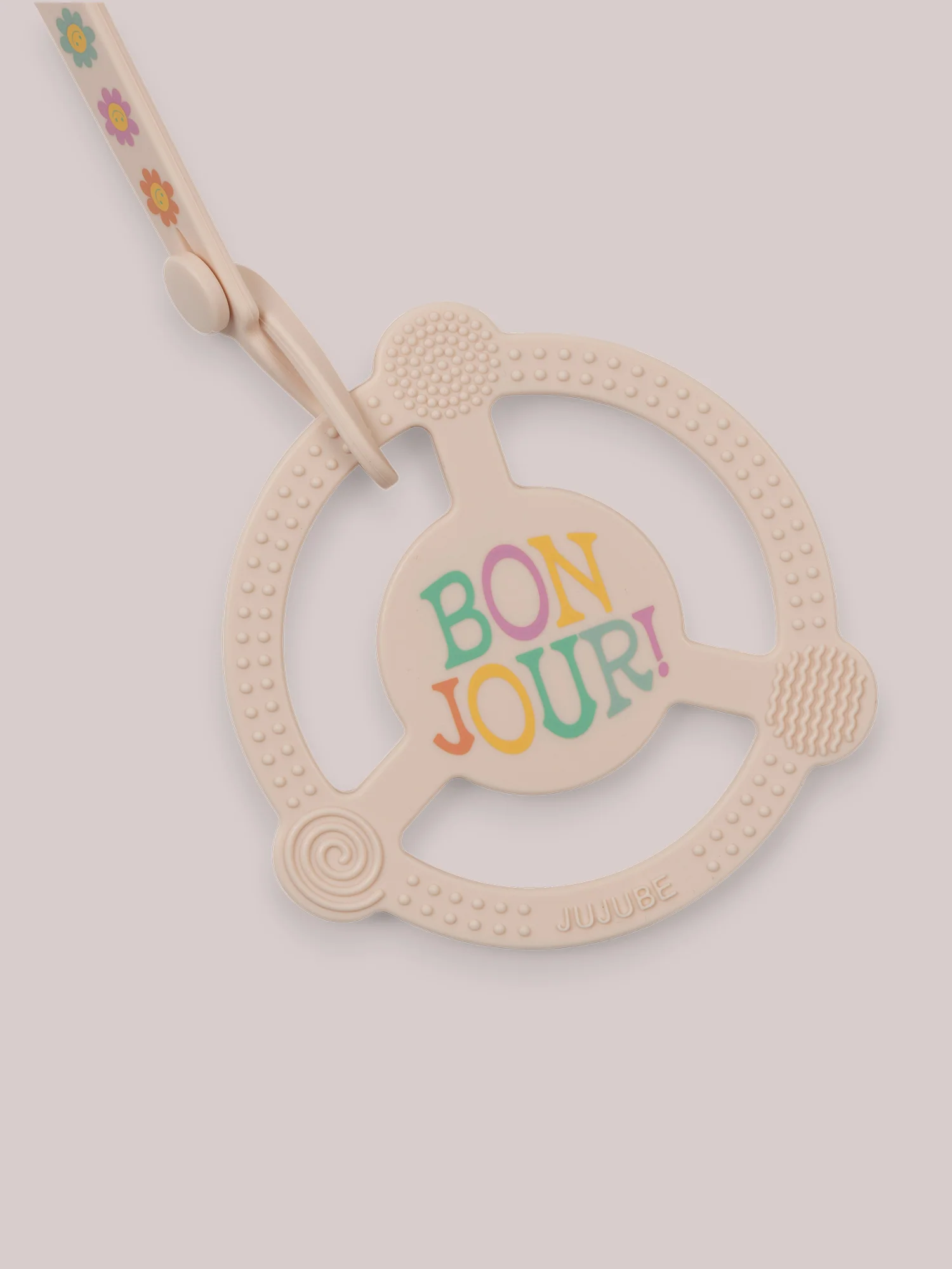 Silicone Teether Ring & Detachable Clip - Bonjour Bébé - Image 4