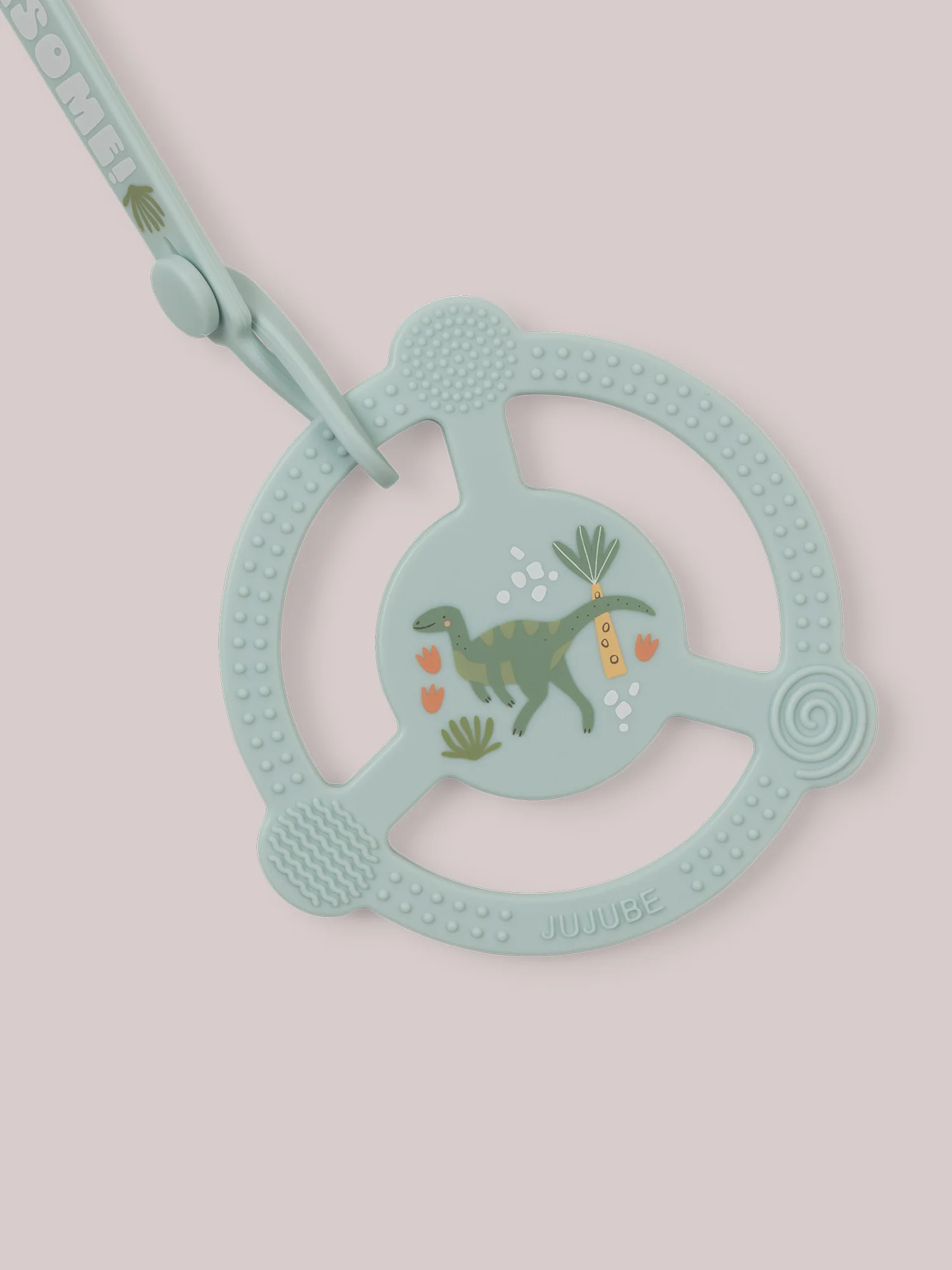 Silicone Teether Ring & Detachable Clip - Roarsome - Image 4