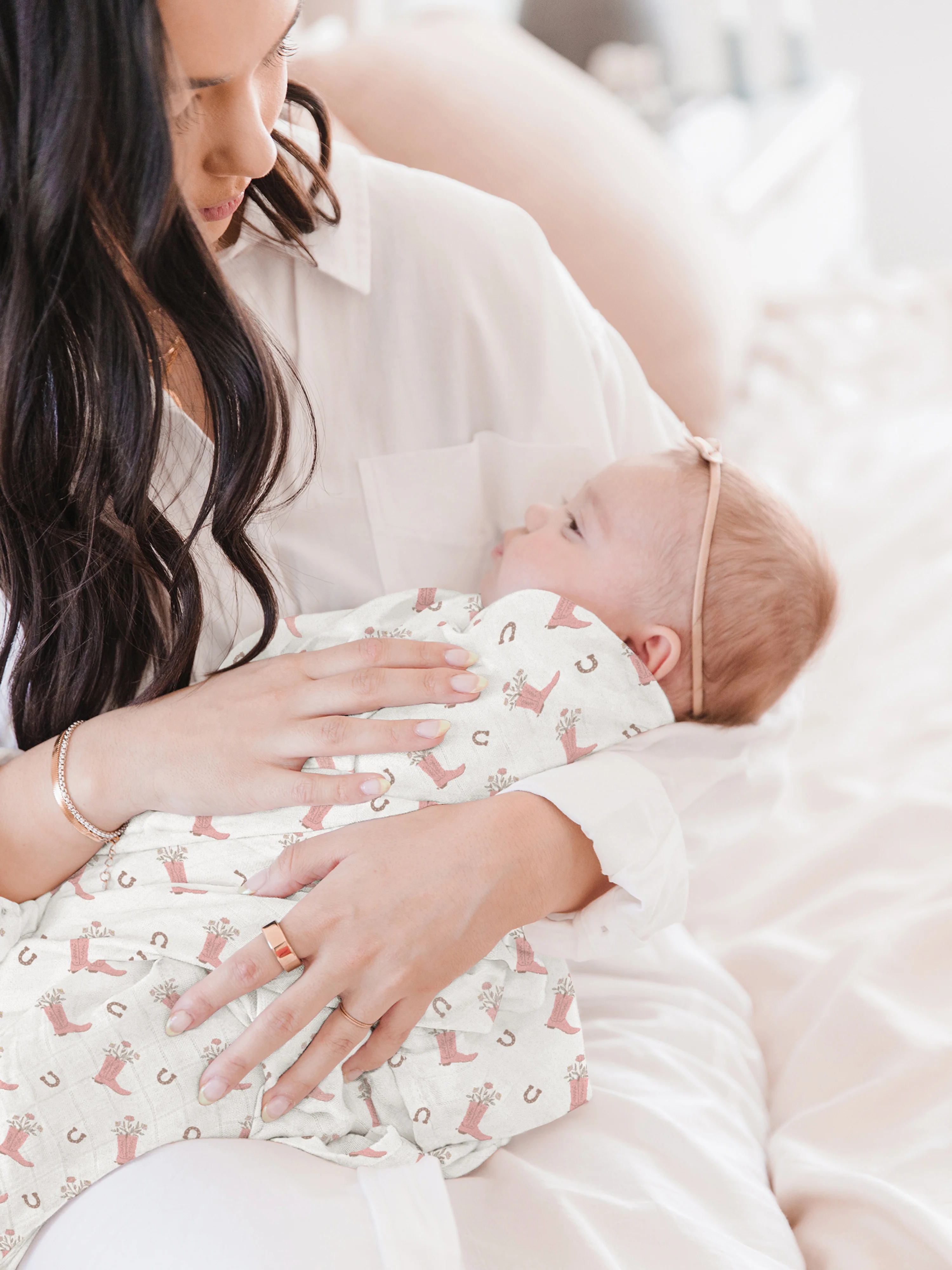 2-Pack Square Swaddle Blanket Set - Bloomin' Boot - Image 2