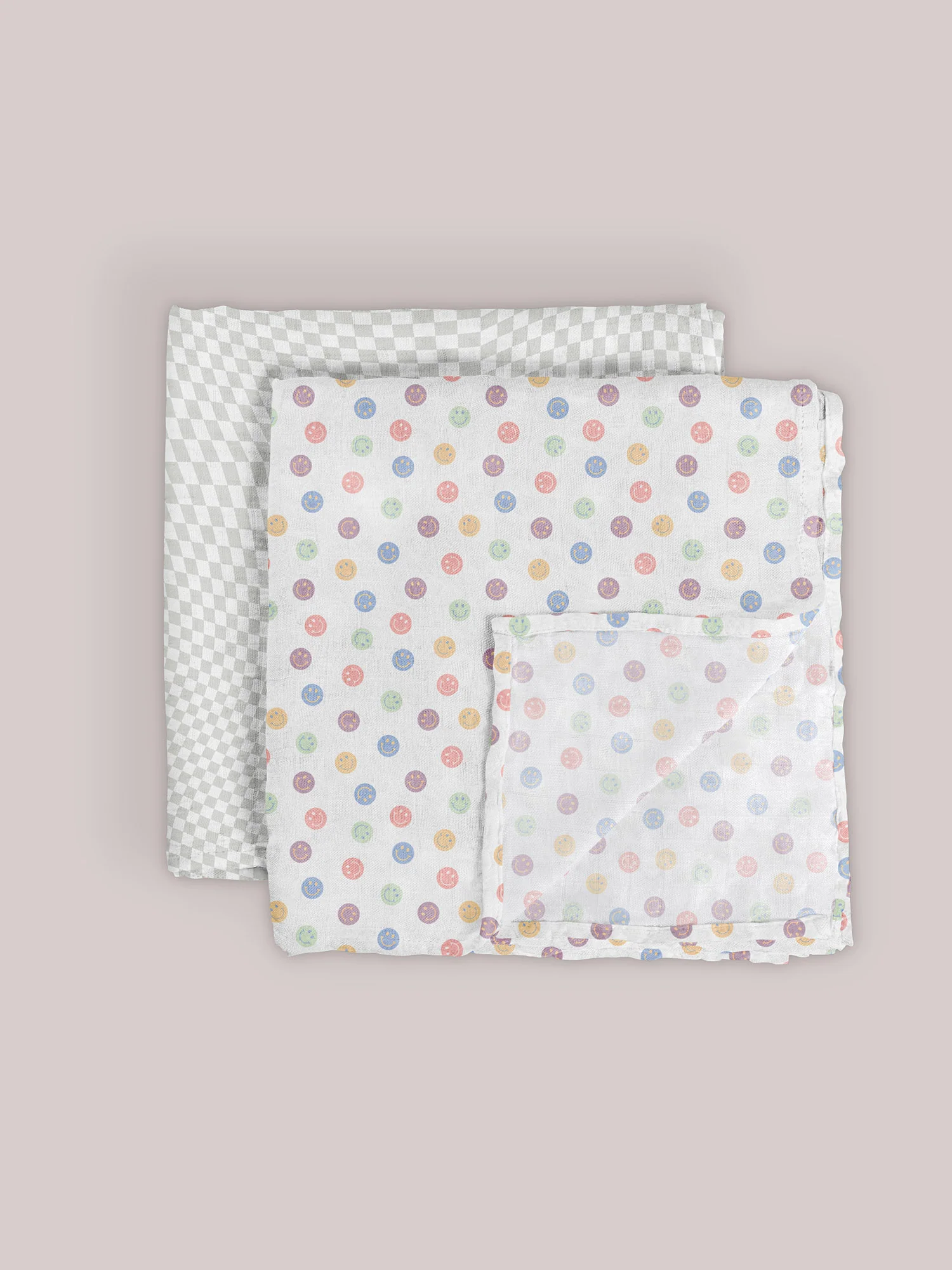 2-Pack Square Swaddle Blanket Set - Happy Baby Vibes - Image 3