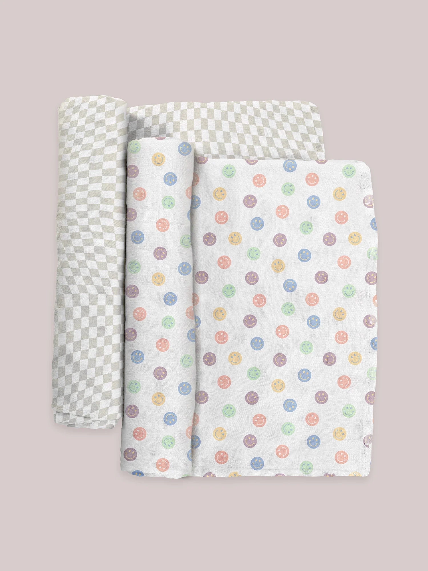 2-Pack Square Swaddle Blanket Set - Happy Baby Vibes - Image 4