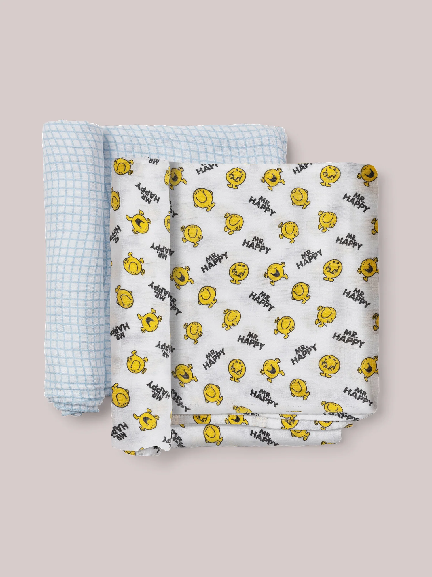 2-Pack Square Swaddle Blanket Set - Mr. Happy&trade; - Image 3