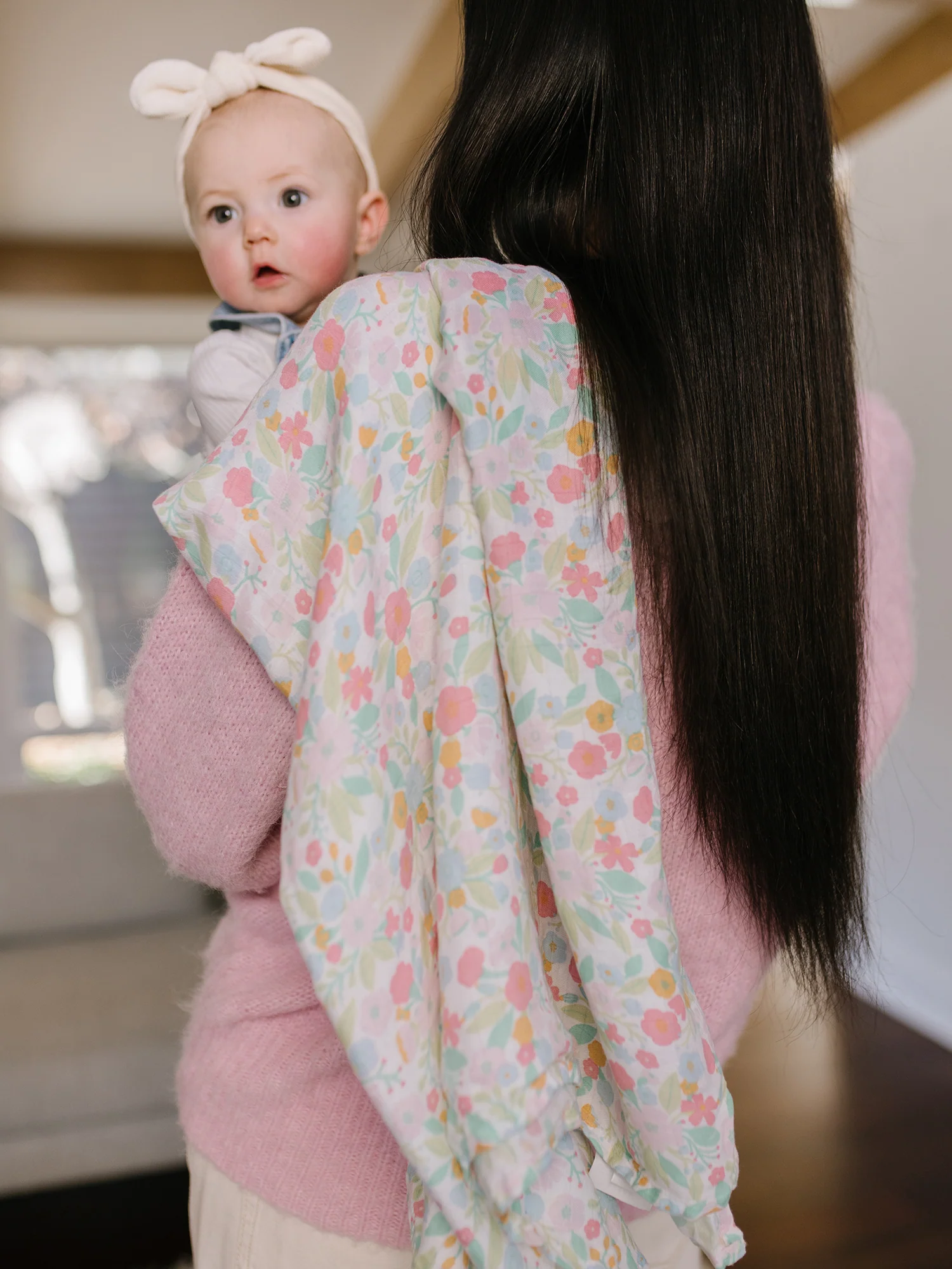 2-Pack Square Swaddle Blanket Set- Sweet Daisy - Image 2