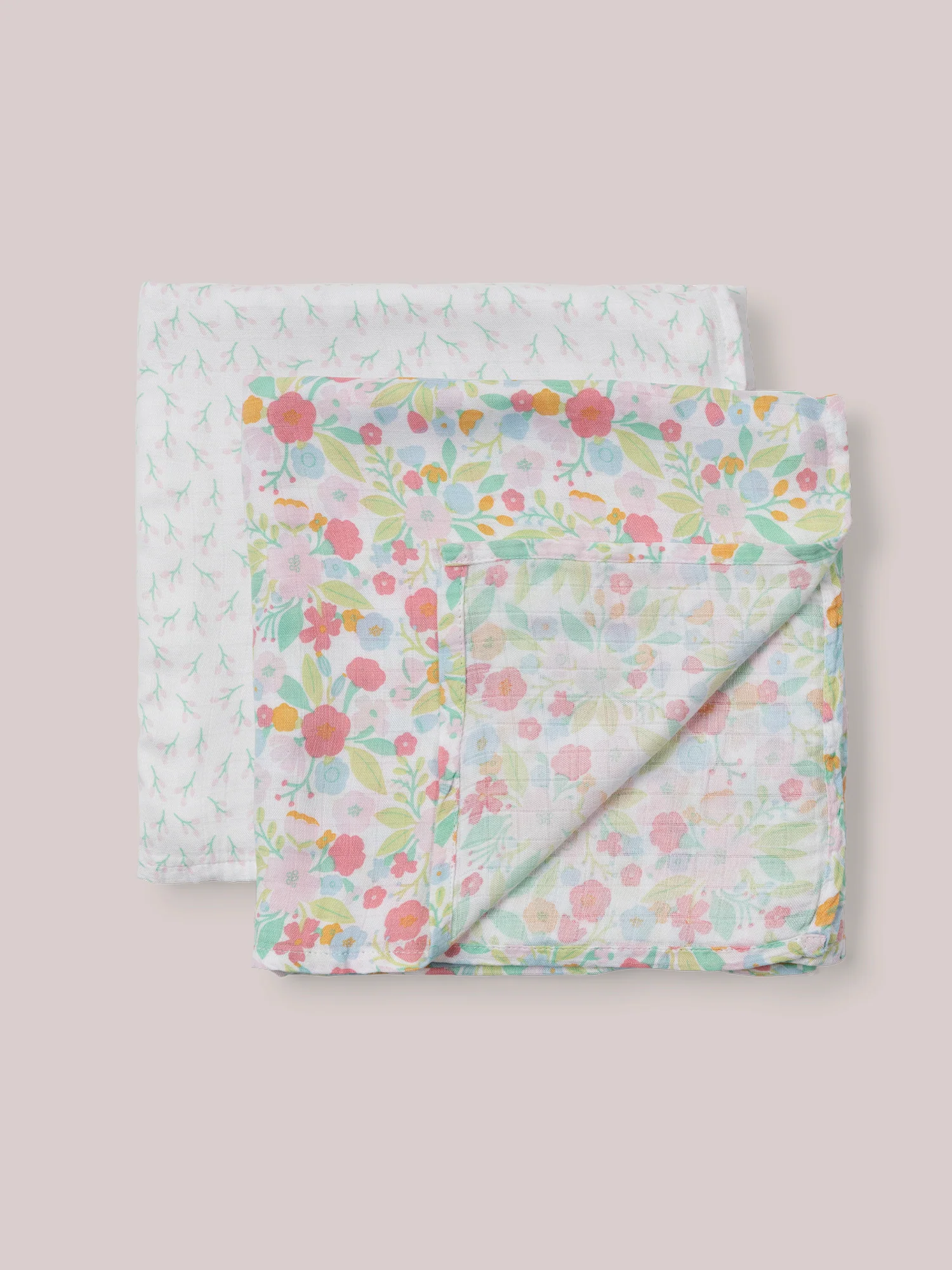 2-Pack Square Swaddle Blanket Set- Sweet Daisy - Image 3