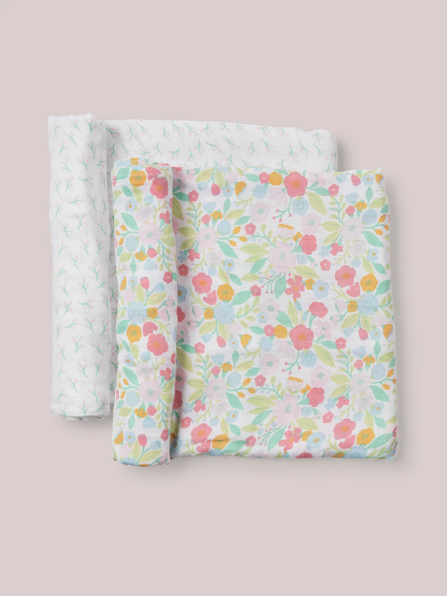 2-Pack Square Swaddle Blanket Set- Sweet Daisy - Image 4