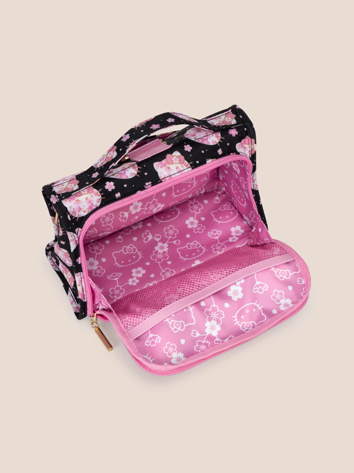 Hello Kitty® × JuJuBe Cherry Blossoms Bestie Small Messenger Handbag, Backpack — Black and Pink - Image 8