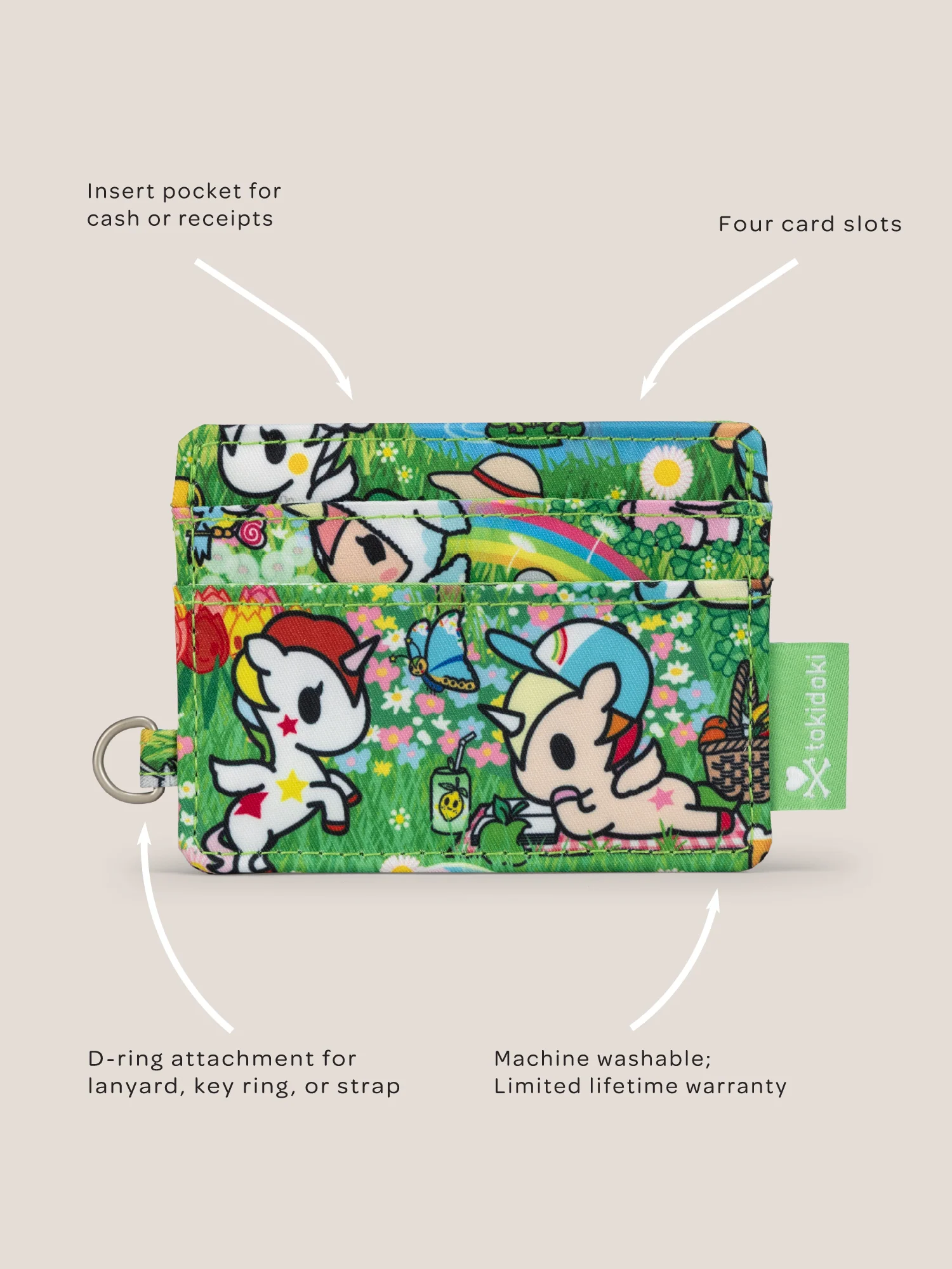 tokidoki Be Charged Card Case - Meadow Blooms - Image 5