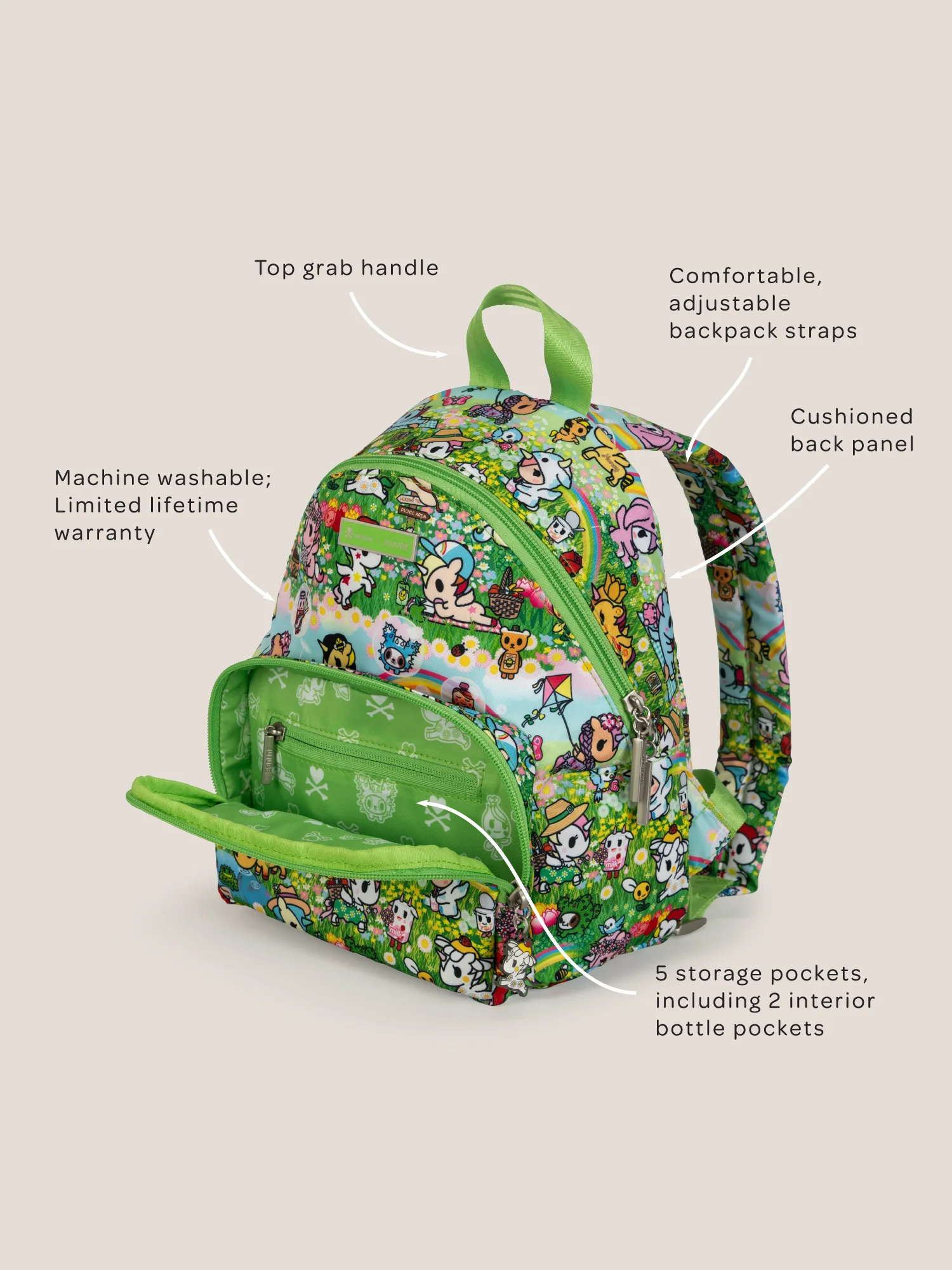 tokidoki Everyday Mini Backpack - Meadow Blooms - Image 7