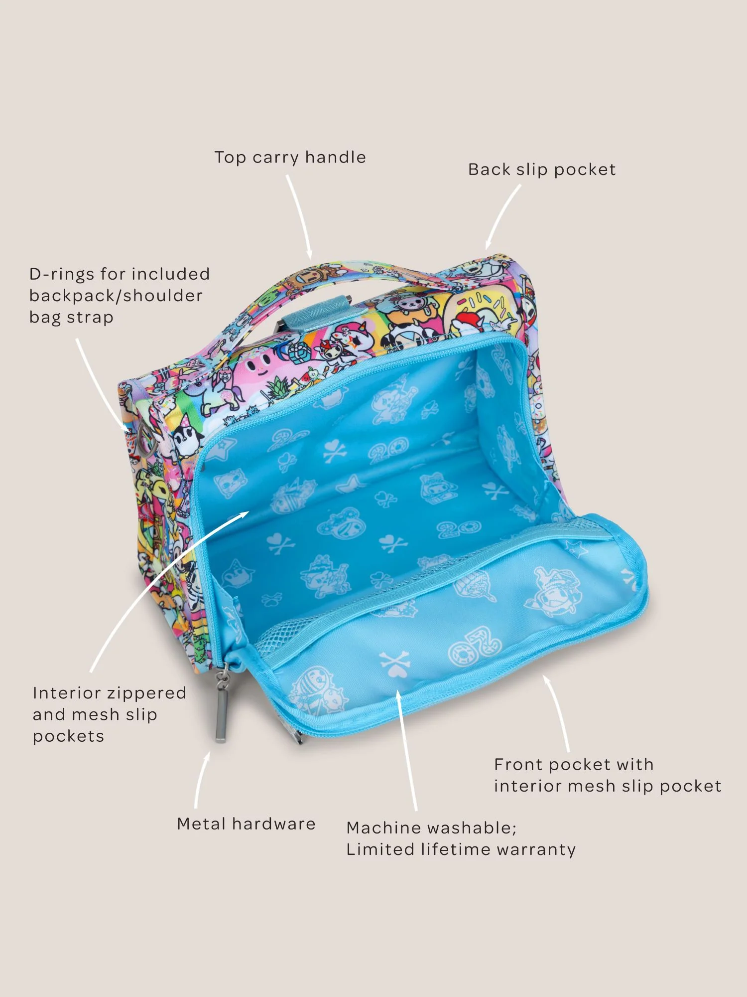 tokidoki The Bestie Small Messenger Handbag - 20th Anniversary Celebration - Image 3