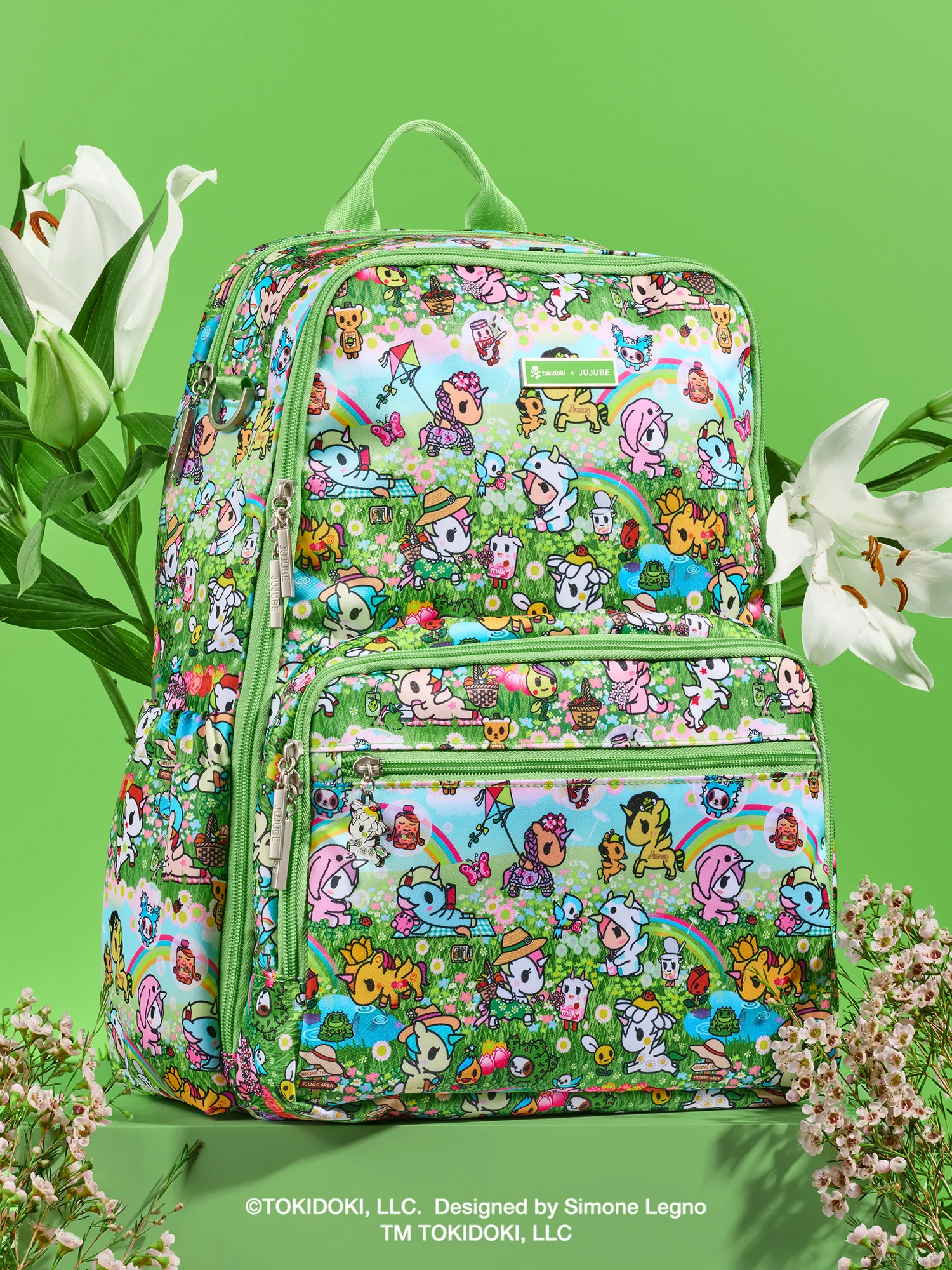tokidoki Zealous Diaper Bag Backpack - Meadow Blooms - Image 10
